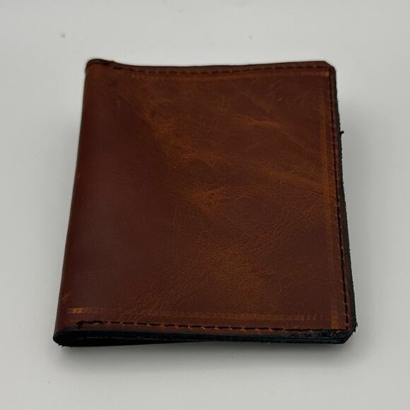 Oaxaca Mexico Handmade Brown Leather Unisex Slim Wallet - Picture 6 of 8